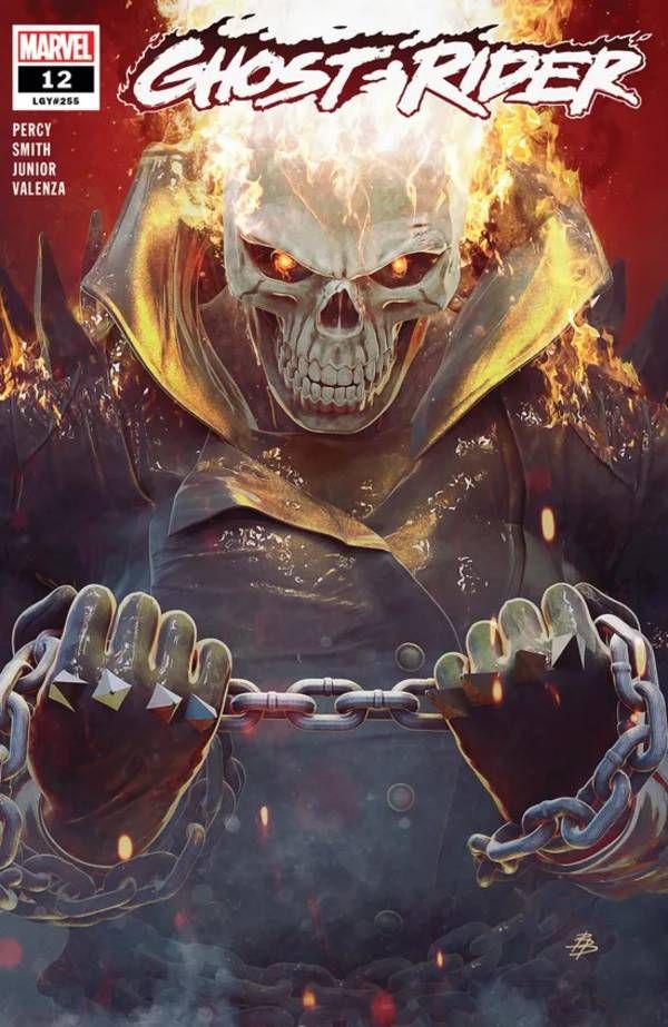 炎に包まれた骸骨の姿とバイクで知られるマーベルのダークヒーロー、ゴーストライダー（画像：Marvel）