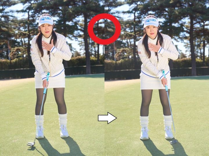 ショートパットが入らない原因は？胸の向きに注意