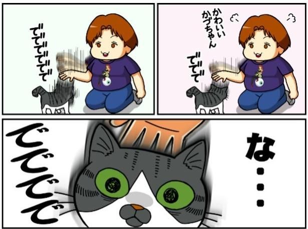 バスケットボールのドリブルのように、頭をダムダムされる もちこ(@mogutchecho)