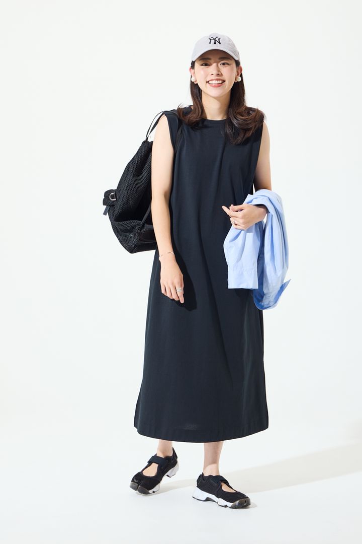 クラウドチームVERY加藤奈穂の[ALEGRE]タックショルダーポンチワンピースコーデ