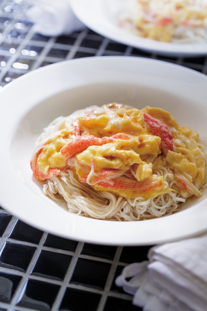 とろとろかに玉黒酢そうめん