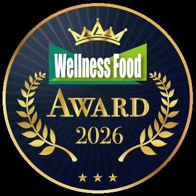 「長命草ナイシスリム」が受賞した“第9回ウェルネスフードアワード2026”のバッジ