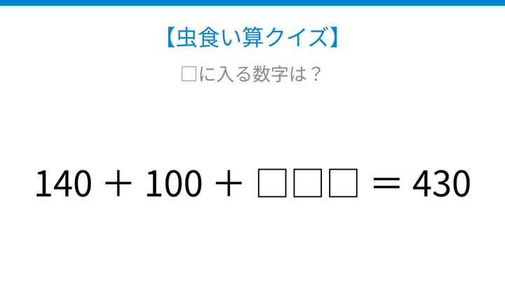 【虫食い算クイズ】論理で解ける！□に入る数字は？の問題画像