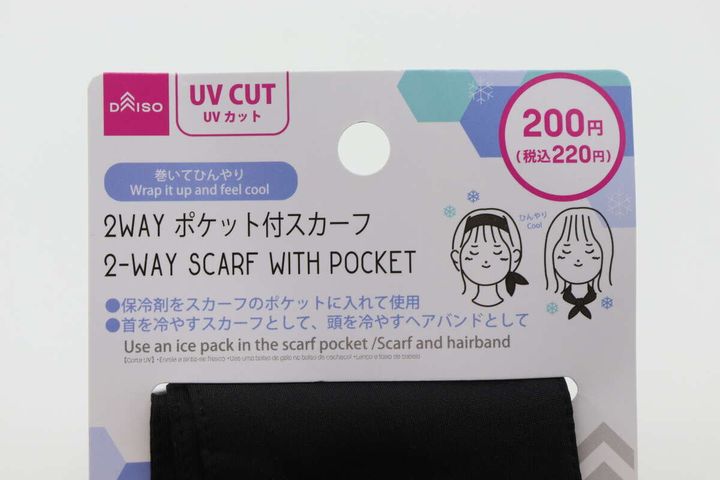 パッケージ表面のUVカットと2WAY機能の説明