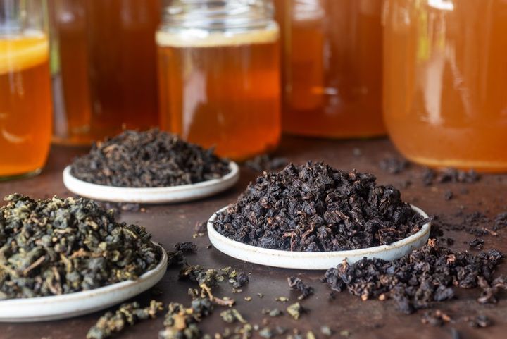 深煎り烏龍茶（茶葉）、コンブチャ発酵用の様々な種類の烏龍茶