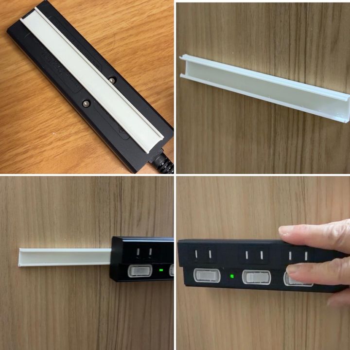 画像: 電源タップにつけたら「浮かせる収納」でコードがスッキリ