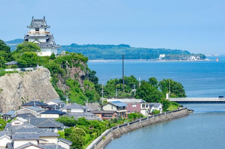 現在の杵築城は、昭和45年に建築された模擬天守<BR>写真／ピクスタ