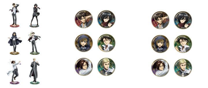 進撃の巨人 「そういう時期」のアクリルスタンド／ランダム箔押し缶バッジ／ランダム箔押し缶バッジ