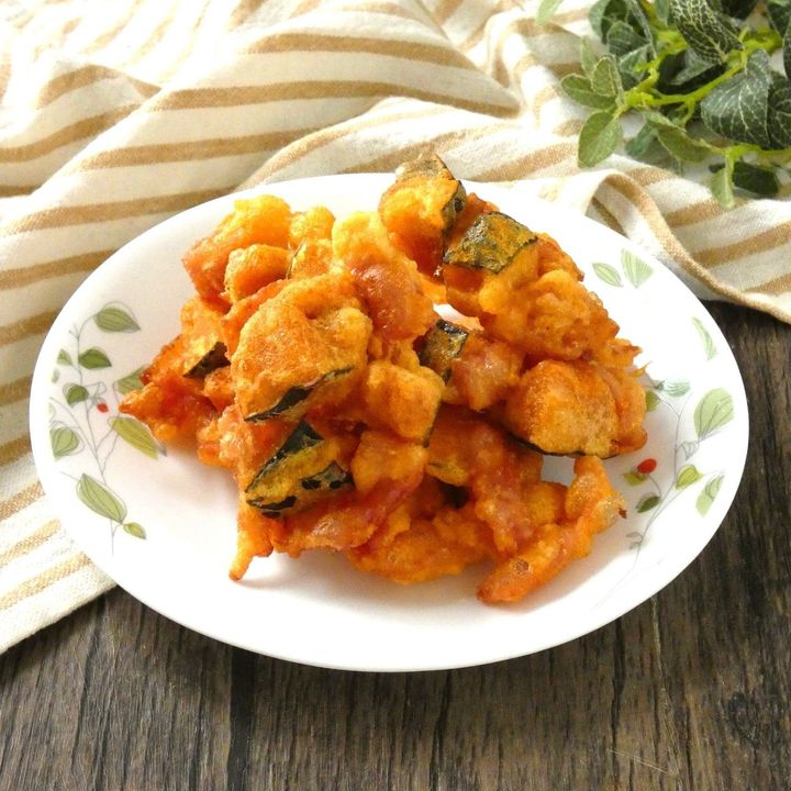 食べ応えバッチリ！「かぼちゃとベーコンのフリッター」