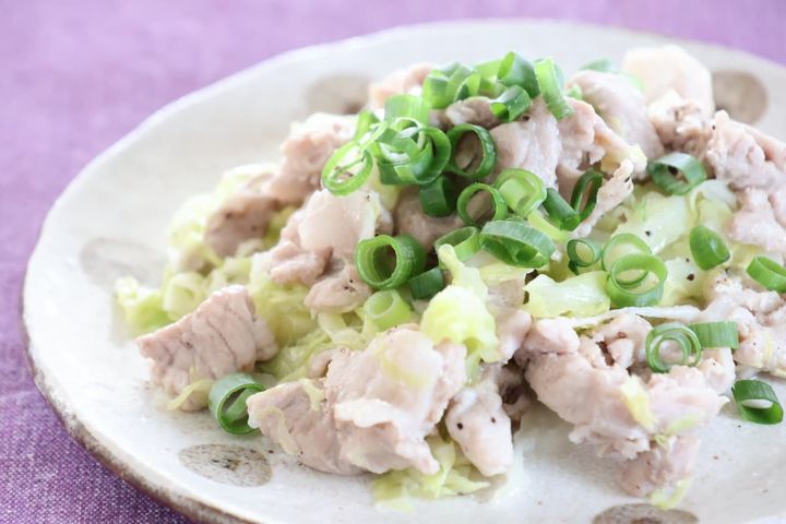 豚肉とキャベツのレンジ蒸し