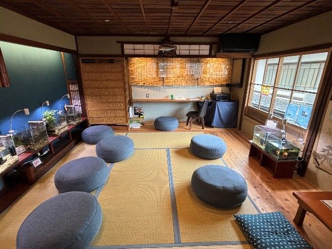2階の展示は土足禁止の和室