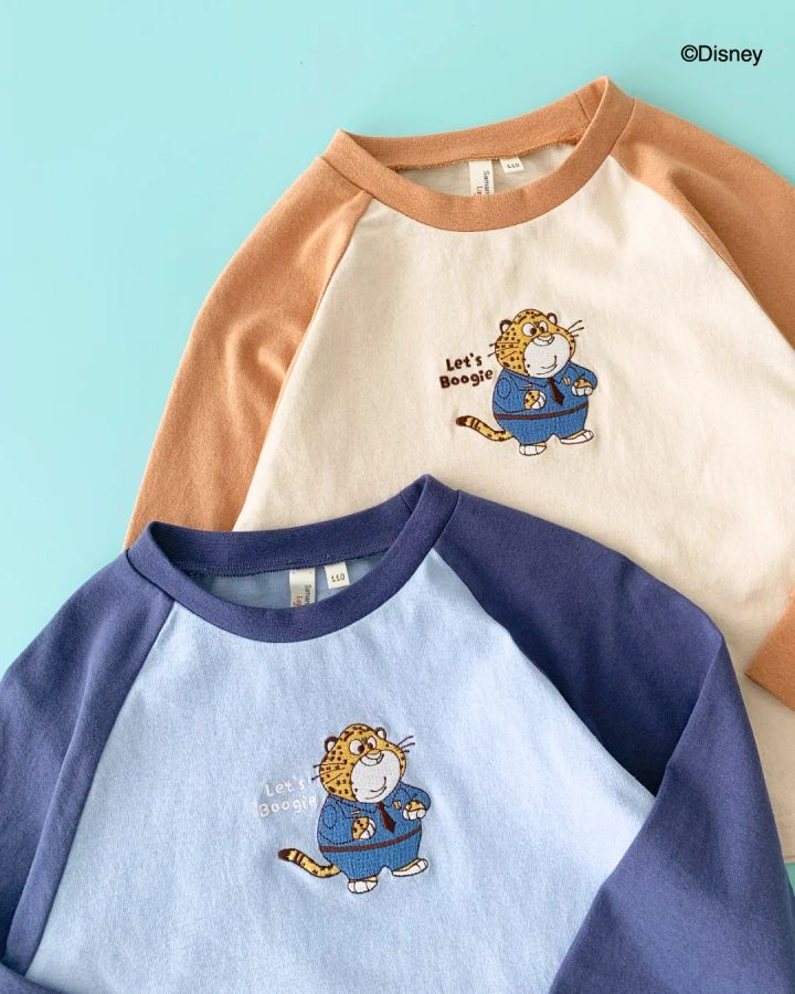 刺繍入りラグランロンT