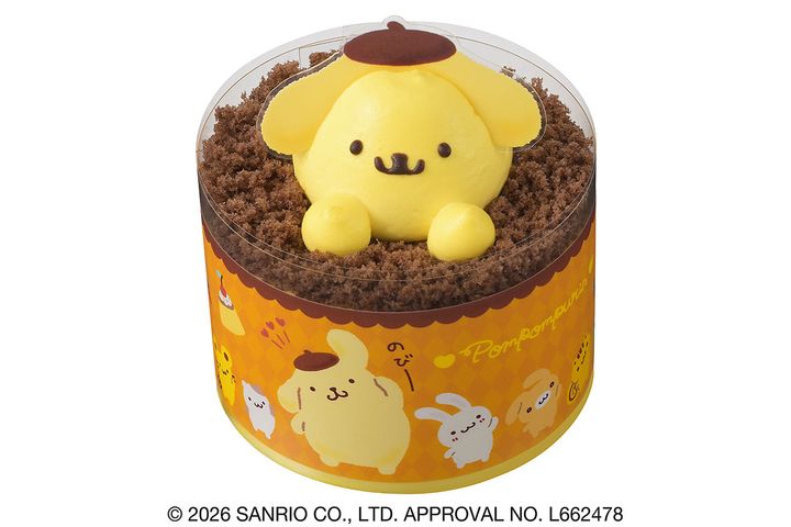 ポムポムプリンのプリン風ケーキ／￥778（税込み）／販売：8月28日（金）～10月15日（木）頃