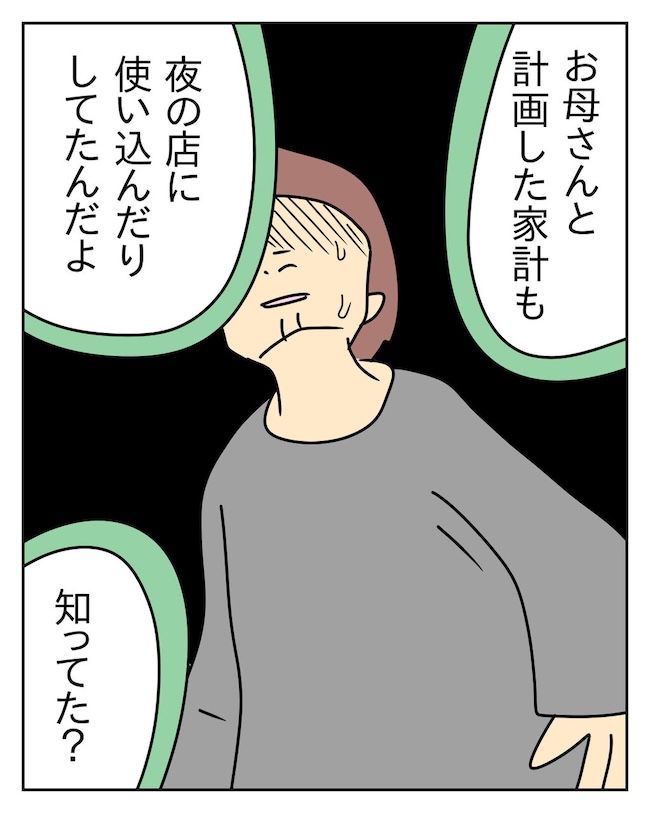 家計を夜の店に使いこむ夫／じむ