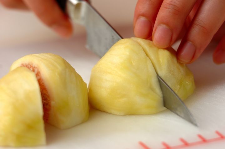 焼きイチジクアイスの下準備1