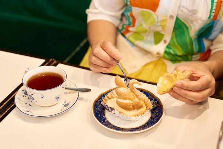 たんぽぽ・白鳥さん、「欧風菓子 白鳥」のレトロなスワンに会いに行く