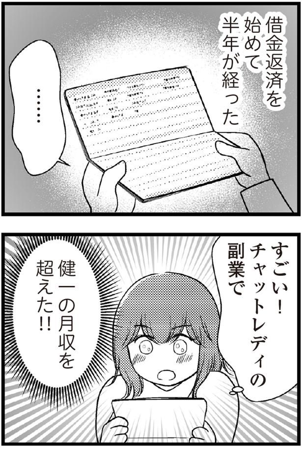 すごい！健一の月収を超えた！！ （C）涼子、海原こうめ／KADOKAWA