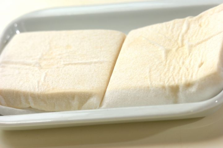崩し豆腐の香味しょうゆ和えの下準備1