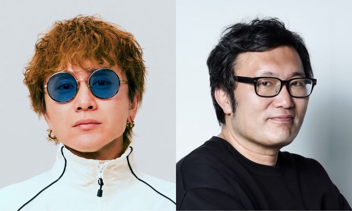 舞台『ステージ』（左から）主演を務める安田章大、作・演出を務める金沢知樹 width=
