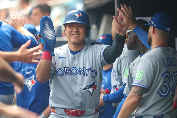 ブルージェイズ・岡本和真（C）Getty Images