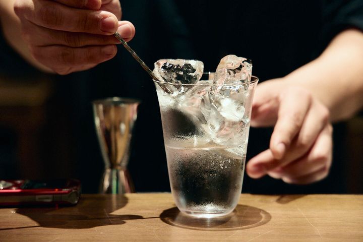 氷を持ち上げて完成！