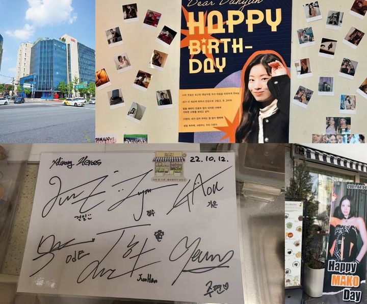 TWICEダヒョン、NiziUマコのセンイルイベントの様子や、Xdinary Heroesのサイン。サインは店内に飾らず保管されている
