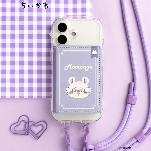 「ちいかわ BookType MagSafe対応カードウォレット」(3740円)、「モモンガ/ブック」デザイン (C)nagano