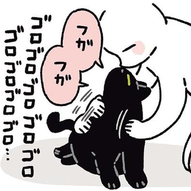 飼い主とたっぷりふれあって大満足！ （C）AKR／KADOKAWA