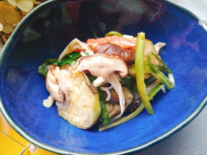 箸が止まらないおいしさ！焼き茄子のうま塩和え