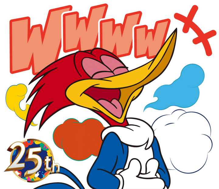 ユニバーサル・スタジオ・ジャパン“ウッディー・ウッドペッカー”LINEスタンプ「WWWW」