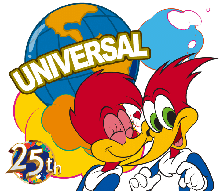 ユニバーサル・スタジオ・ジャパン“ウッディー・ウッドペッカー”LINEスタンプ ウィニーのキス