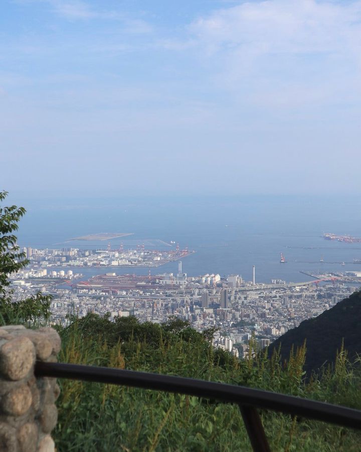 六甲山THIRD PLACE ROKKOの帰りに寄った鉢巻展望台からの景色