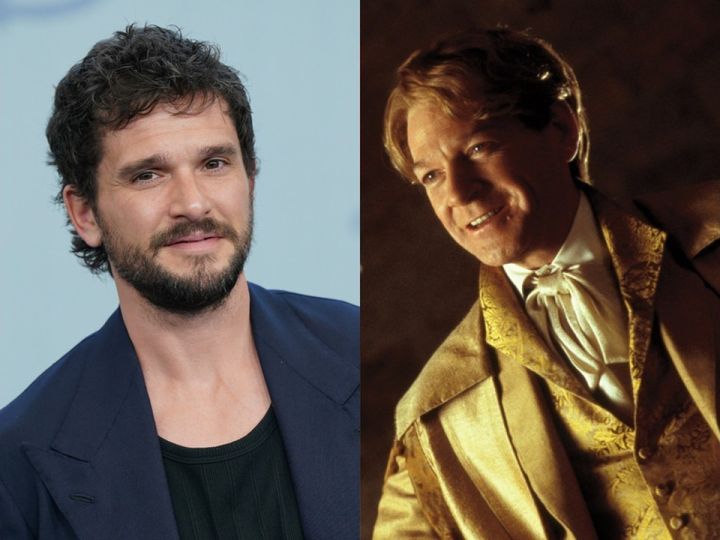 （左から）キット・ハリントン、ケネス・ブラナー演じるギルデロイ・ロックハート 写真提供：AFLO width=