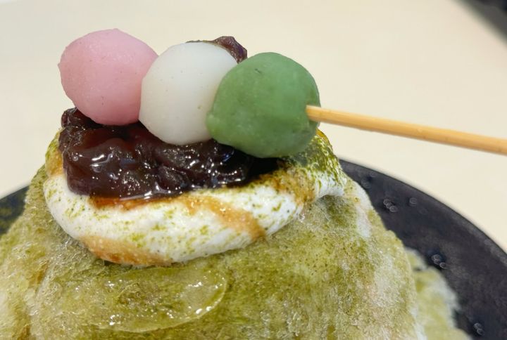 トッピングの3色団子も可愛い♡