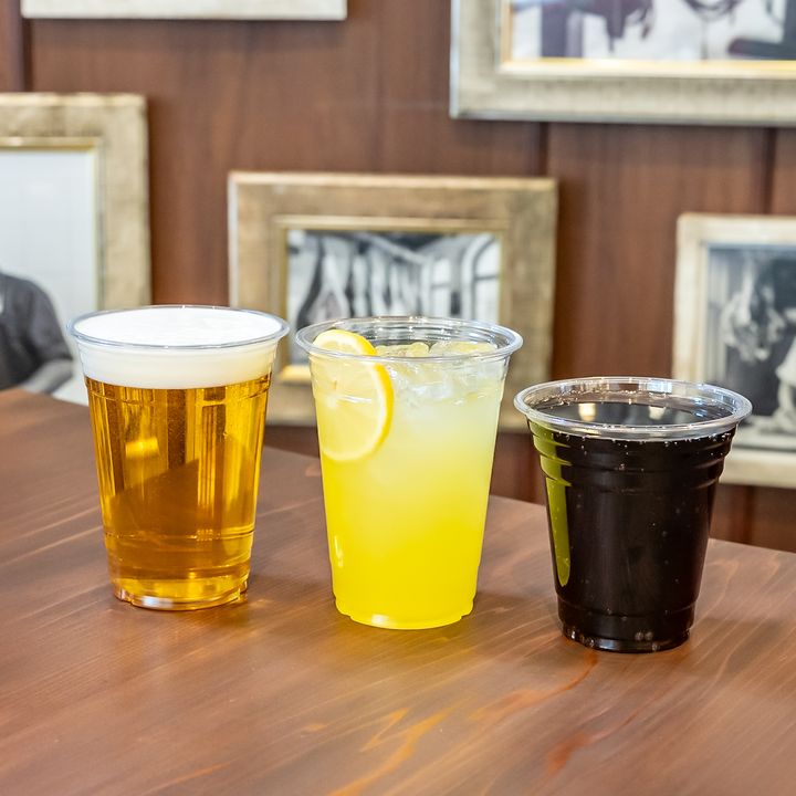 生ビールと佐世保レモネード、コーラのドリンク3種
