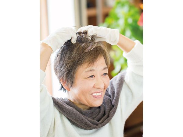 白髪は浅染めする