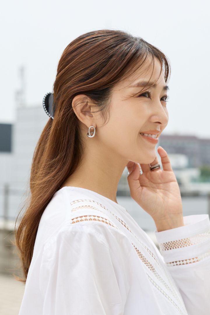 クラウドチームVERY明賀琴絵の[BLANC]パールハートヘアクリップヘアアレンジ