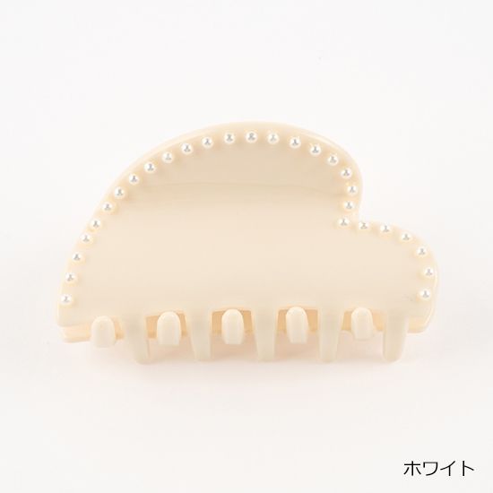 [BLANC]パールハートヘアクリップ
