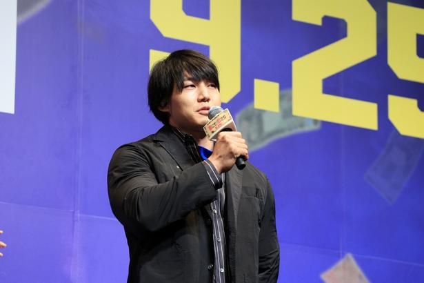 怪力男、エリンギ役の青木マッチョ