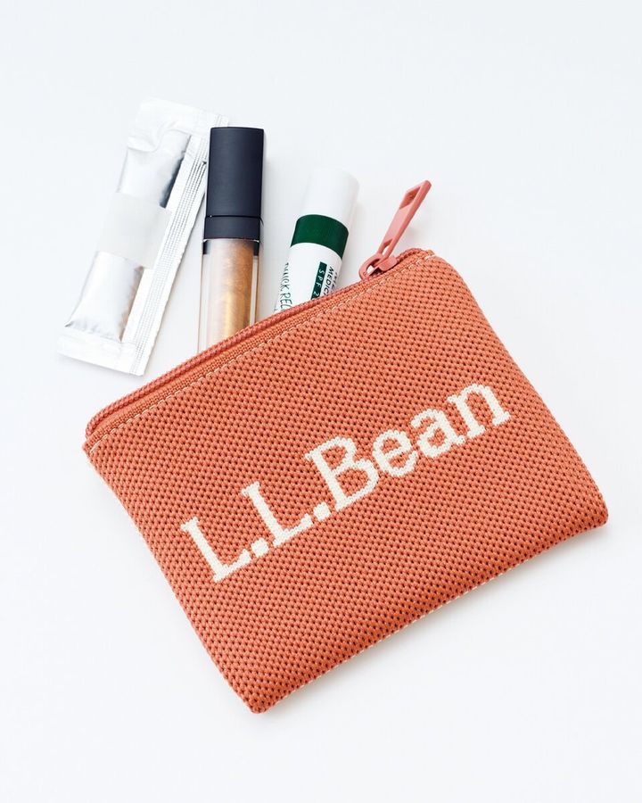 【リンネル11月号付録】［L.L.Bean］（エルエルビーン）秋を先取るニット素材！ロゴ入りバッグ＆ポーチ