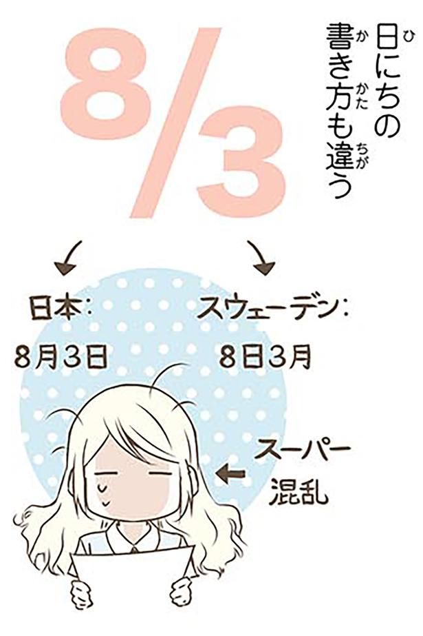 日にちの書き方も違う （C）オーサ・イェークストロム／KADOKAWA