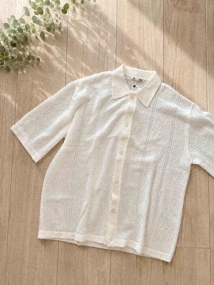 画像1: メンズコーナーで発見！ 爽やかニットシャツ
