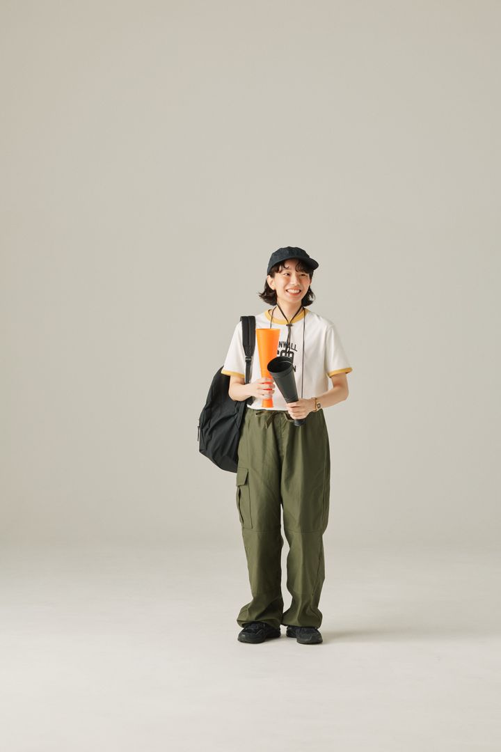 スポーツ観戦はリンガーＴシャツで！ウエストがドロストになったカーゴでゆるっと着こなし【FUDGE FRIEND おしゃれさんの毎日コーディネート vol.734｜momo】