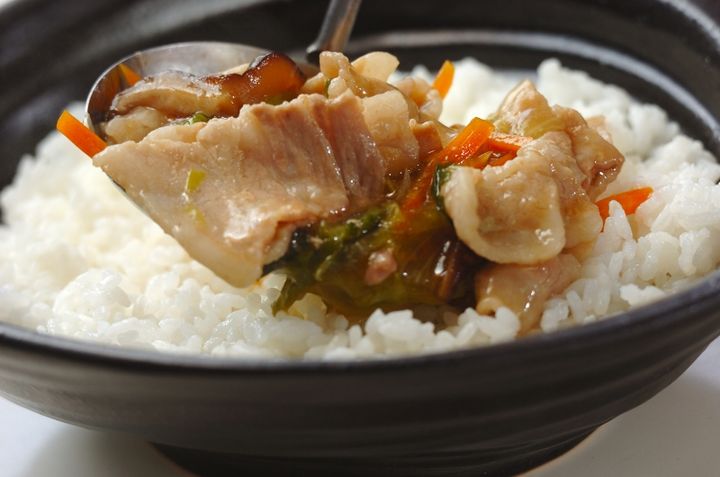 豚レタス丼の作り方2