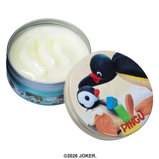 缶のボディ(側面)にもピングーの名場面がずらり