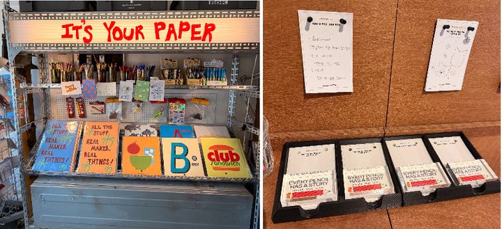 文具売り場とライティングゾーン／提供：ムンレバング