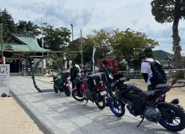 【広島県尾道市】大山神社で「原付カブ祭」開催！ライダーと愛車が一緒にお祓いを受け、交通安全を祈願