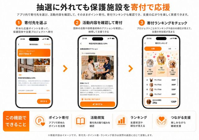 保護施設に寄付もできる