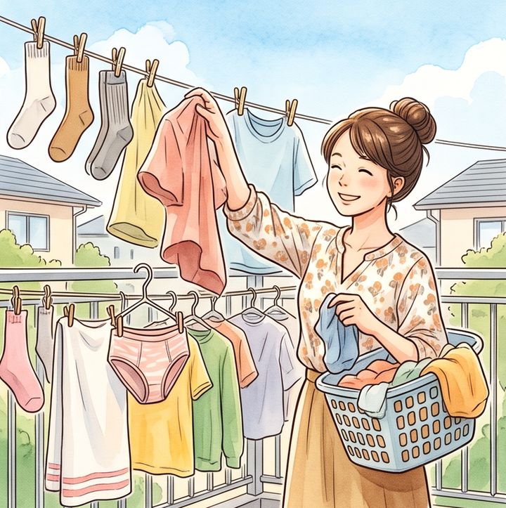 気分によって干し方が変わる