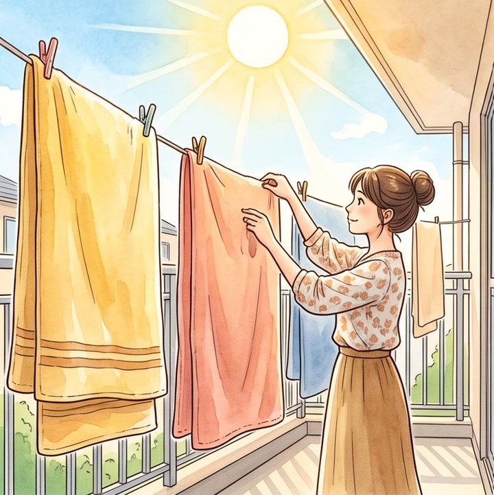 乾きやすさを考えながら干す場所を工夫する